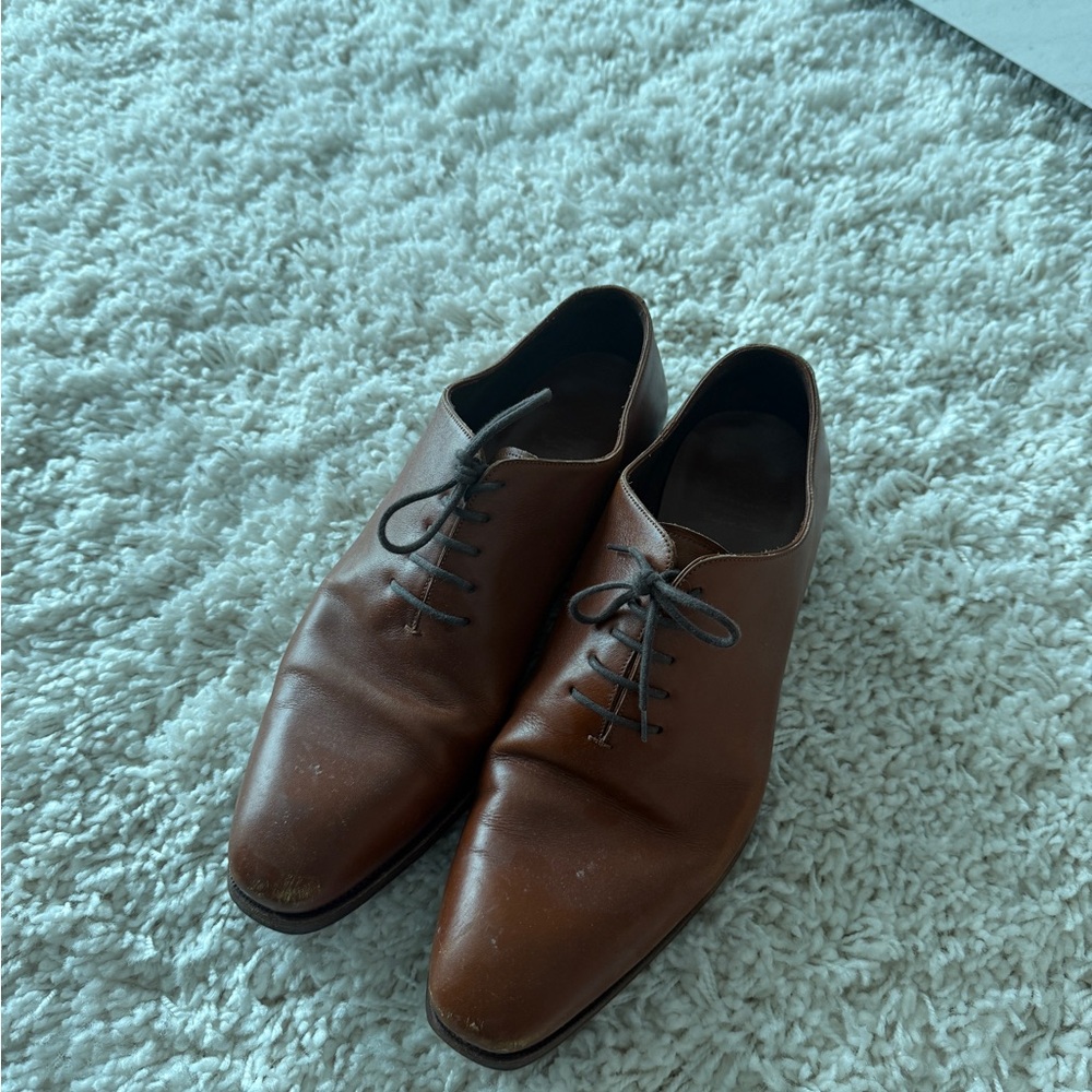 Carmina Wholecut Oxford Elegant Brown Leather Oxford Shoes